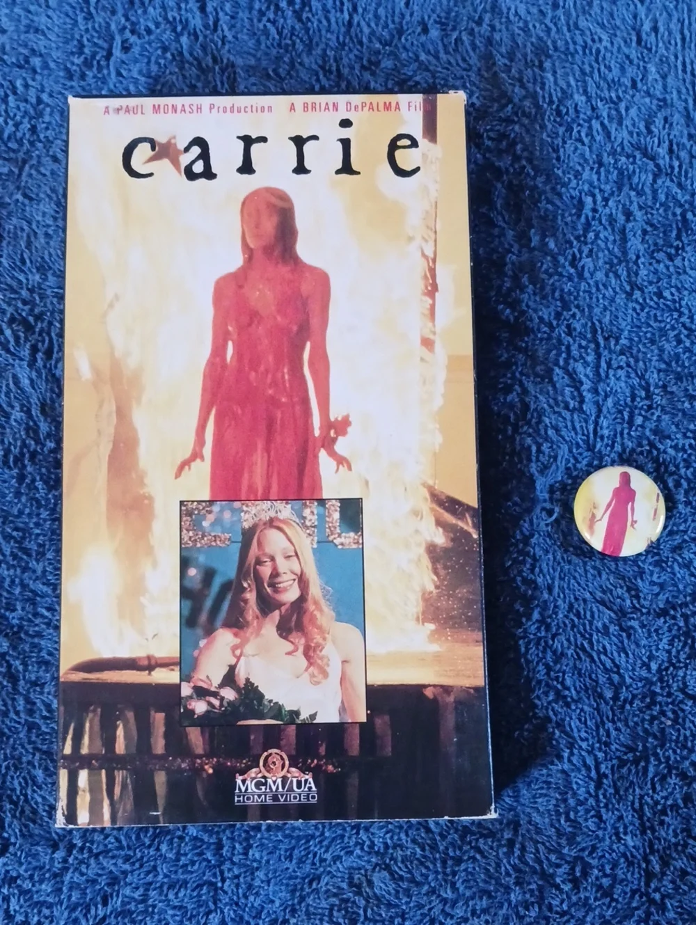 Carrie VHS Tape - Red/Yellow Cover -